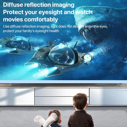 Projecteur HD intelligent sans fil N5 1280 x 720p, système Android 9.0, même écran, prise : prise AU (noir) SH403A331-010